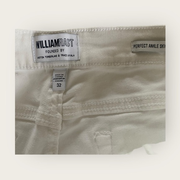 William Rast Denim White Perfect Ankle Skinny Jeans Sz 32 - Picture 8 of 9